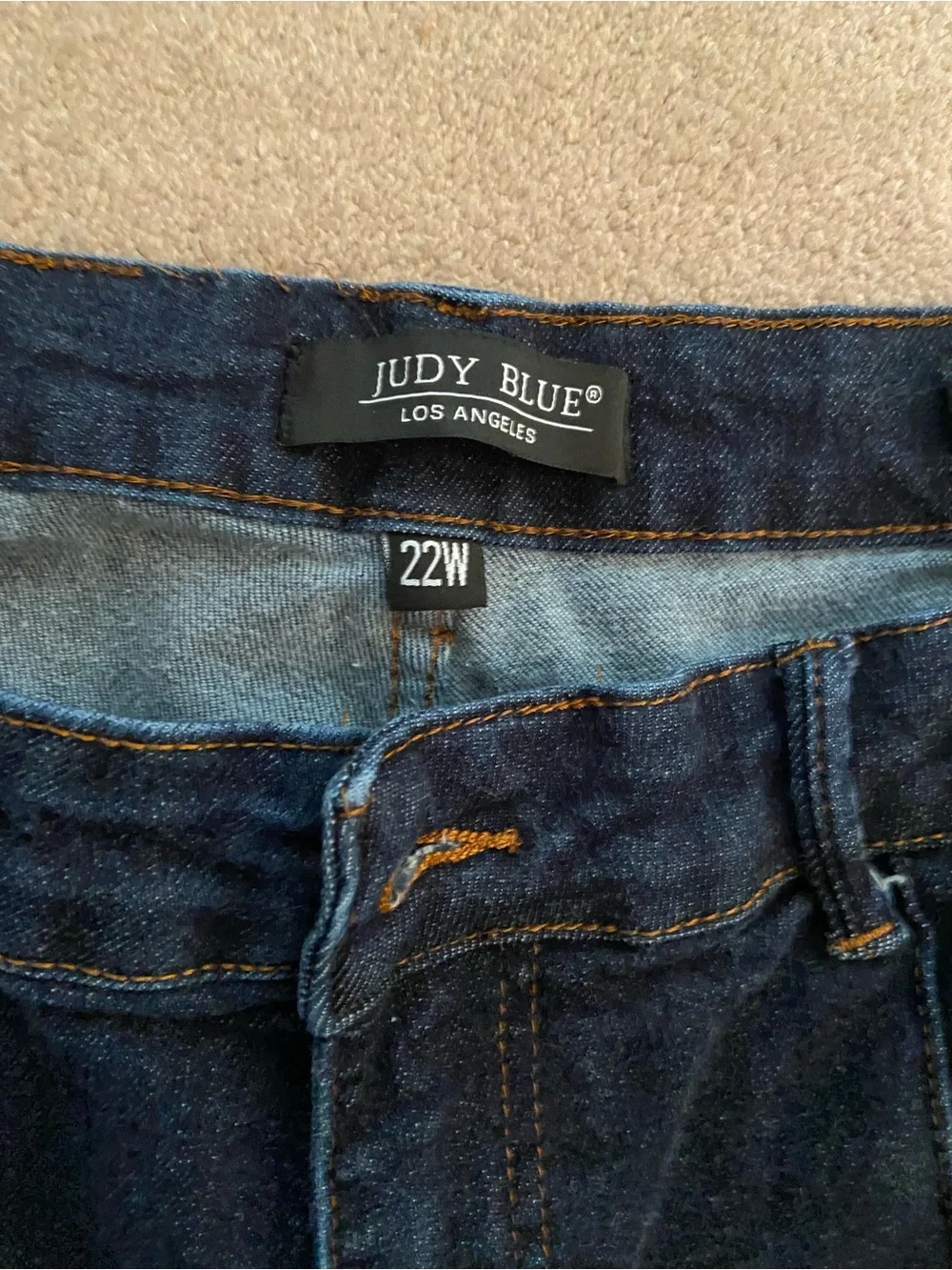 Judy Blue Retro Wide Leg Jeans w/Seam Down Middle of Legs. Size 22W. 31” Inseam. - Picture 3 of 3